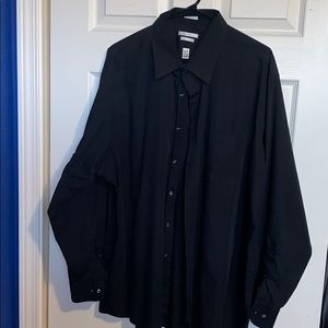 Black Van Heusen black dress shirt 18.5 34/45